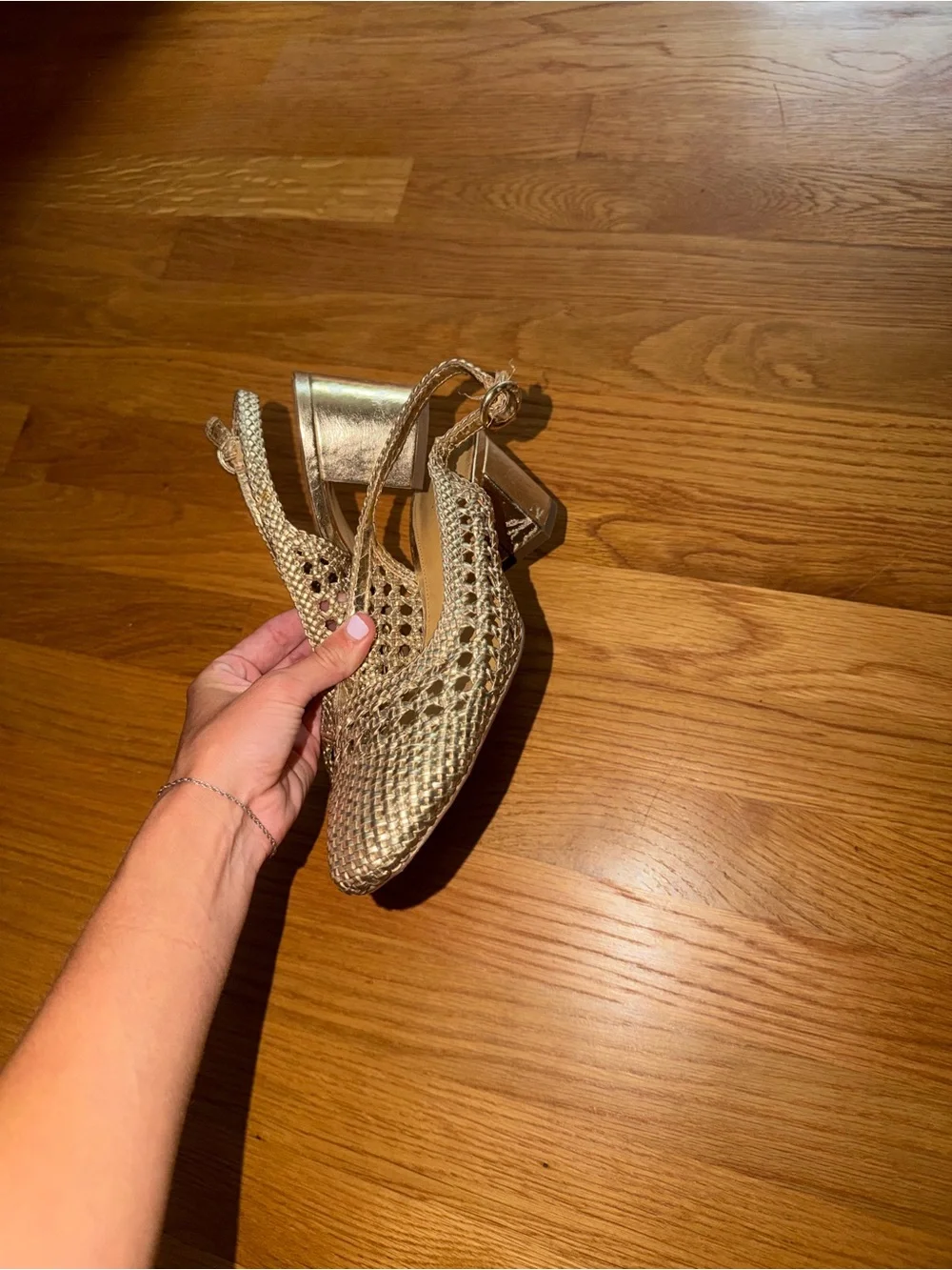 J. Crew gold woven